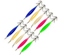 Lures Glow Jigs Hook Shrimp Lures Baits Squid Jigs Artificial Hard Baits Fluorescent Squid Cuttlefish Hook Freshwater Fishing