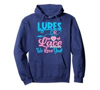 Lures or Lace We Love You Gender Reveal Party Baby Shower Pullover Hoodie