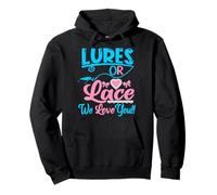 Lures or Lace We Love You Gender Reveal Party Baby Shower Pullover Hoodie