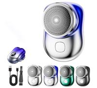 Lureza Shaver, Lureza Mini Shaver, L.Ureza Shavers, Pocket Size Portable Electric Shavers, Powerful Fast Charging with Cleaning Brush, Waterproof Wet and Dry Use (Gradient Blue,Digital Display)