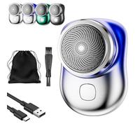 Lureza Shaver, Lureza Mini Shaver, Mini-Shave Portable Electric Shaver, Wet and Dry Powerful Razor for Travel Office Business Trip with Cleaning Brushcleaning Brush (Blue)