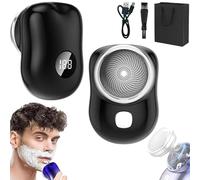 Lureza Shaver, Lureza Mini Shaver, Portable Pocket Size Electric Shave, Waterproof Wet and Dry Electric Razor, USB Fast Charging, for Home, Car, Travel(Black)