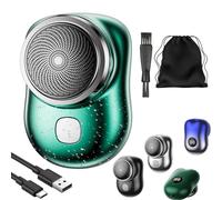Lureza Shaver, TLOPA Mini-Shave Portable Electric Shaver, Waterproof Portable Powerful Razor for Travel Office Business Trip with Cleaning Brushcleaning Brush, USB Fast Charging (Green)