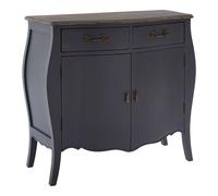luria wooden sideboard with 2 drawers and 2 doors in dark grey