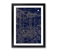Luring The Sun Goddess By Kono Bairei Asian Japanese Framed Print | A2 Black Framed Wall Art | Ready to Hang | Asian Nature Picture | Living Room Bedroom Lounge Office