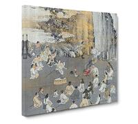 Luring the Sun Goddess from the Cave by Kono Bairei Canvas Print | Gallery Wrapped 30mm Frame Wall Art | 14x14 inches | Ready to Hang | Asian Picture | Living Room Bedroom Lounge Office