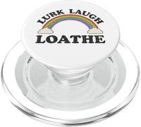 Lurk Laugh Loathe Funny Goth Gothic Parody Retro Rainbow PopSockets PopGrip for MagSafe