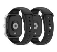 Lurmerea 2 Pieces Silicone Sport Bands Compatible with Xiaomi Redmi Watch 5/4, Breathable Lightweight Waterproof Replacement Wristbands for Xiaomi Mi Band 9 Pro/8 Pro for Men Women, Black *2, Classic