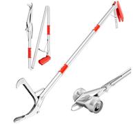 LURMMUE 50" Foldable Grabber Reacher Tool, Extra Long 3 Fold Reaching Aid for Seniors, Heavy-Duty Trash Picker Upper & Litter Pickup Tool for Home & Garden