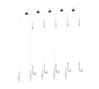 Luroad 5pcs Sea Fishing Pulley Rigs Single Hooks & Double Hooks, Pre Tied Fishing Rigs Hook Sizes 1/0, 2/0, 3/0 for Beach Casting Shore Flounder, Whiting