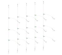 Luroad 5pcs Sea Fishing Rigs, Flapper Rigs Sea Fishing Hook Sizes 1, 2/0 for Beach Casting Shore Fishing Flounder, Whiting, Bass, Plaice (A. 5pcs- 3 hooks- size 2/0-45cm gap)