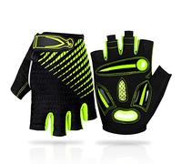 LUROON Cycling Gloves Half Finger Gel Padded Bike Gloves Anti-Slip Shock-absorbing Hand Protect Fingerless Summer Bicycle Short Gloves for Mens & Women