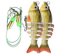 Luros Saltwater Jig - Swimming Bait Lure Realistic | THE CRANKBAIT MULTI OLD | 2x Fishing Gear Accessories | Slow Trolling Signals For Bass Salmon Pike Ondu Trout