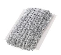 Lurrose 0.6cm 10m Silver Braided Gimp Trim Ribbon for Christmas Scrapbooking Flexible and Comfortable Polyester and Nylon