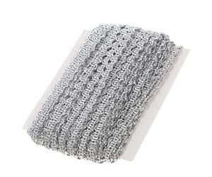 Lurrose 0.6cm 10m Silver Braided Gimp Trim Ribbon for Christmas Scrapbooking Flexible and Comfortable Polyester and Nylon