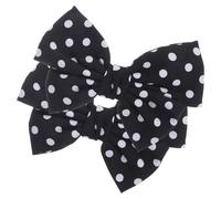 Lurrose 1 Pair Fabric Shoe Clips for Women Bow Shape, Stylish and Delicate Black Polka Dot Design, Not Easy to Fall, for Wedding and Birthday Shoe Decorations