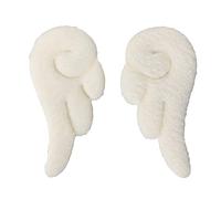 Lurrose 1 Pair of Angel Wings Hair Clip, Plush Angel Wings Hair Clips Cartoon Hair Barrettes Cosplay Accessories for Girls Women (White)