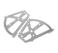 Lurrose 1 Pair Shoe Rack Organizer Hinges Flip Drawer Rack Cabinet Hardware Gray Double-Layer Hidden Flip Frame for Home Shoe Storage and Entryway Use