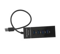 Lurrose 1 PC 4 Hub Cable Micro Splitter Powered Multiple Adapter 3.0 Splitter Black Plastic
