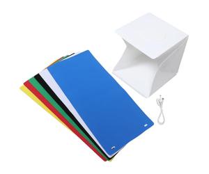 Lurrose 1 Set Photo Studio Light Box, 30cm Photo Shooting Tent Kit with LED Lighting, Backdrops, Folding Photography Lightbox for Jewelry Food Small Product 12 inch