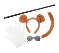 Lurrose 1 Set Rat Theme Costume: Halloween Cosplay Party Accessories Brown
