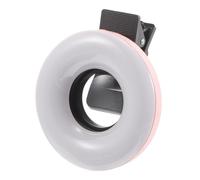 Lurrose 1 Set Rechargeable Clip Ring Light for Smartphone Macro Lens Fill Lighting for Makeup Photo Video Recording Live Streaming for Jewelry Nail Art Photography