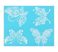 Lurrose 1 Sheet Washable Silk Screen Stencil Delicate Butterfly Pattern for Creative Decoration, Portable Mesh Transfer for Decorative Art Pieces and Holidays