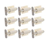 Lurrose 10 Pcs Magnetic Cabinet Door Rebounder Close Adapter with Screws, White Invisible Push-to-Open Door Closer for Furniture Cupboard, Magnetic Buffer Damper for Kitchen and Wardrobe