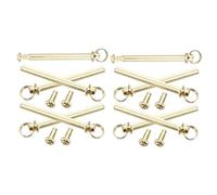Lurrose 10 Set Folding Fan Rivet Shaft Replacement Fasteners with Ringed Pendants Metal Repair Kit for Handmade Bamboo Paper Fans Precise Multi Shafts