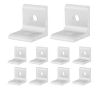 Lurrose 10 Sets 3030 Inside Corner Bracket with Screws, Aluminum 2 Hole Corner Angle Bracket, L-Shaped Support Connector for Extrusion Frame Shelves Cabinets DIY Furniture Projects