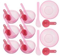 Lurrose 10 Sets Facial Mask Tool Kit with Mixing Bowls, Sticks, and Measuring Spoons - Plastic Face Mask Applicator Set for DIY Spa, Home, and Travel Skincare Use