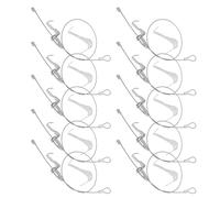 Lurrose 10 Sets Picture Rail Hanging Hooks with Adjustable Stainless Steel Wire for Easy to Install Picture Hanging Wire Hooks Suitable for Light Decoration and Art Displays in Office