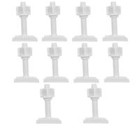 Lurrose 10 Sets Toilet Seat Screws And Nuts: Universal Toilet Seat Fixing Bolts Kit - High-Strength Plastic Fastener Accessories - Replacement For Loose Lids