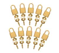 Lurrose 10 Sets Vintage Mini Padlocks with Small Jewelry Box Locks for Travel Bags Suitcases Treasure Boxes Cute Retro Style Lock Accessories for Diaries and Toolboxes