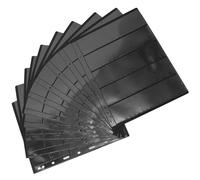 Lurrose 10 Sheets Stamp Binder Holder Album Black Plastic Album Refills for Preserving and Displaying Stamps for Collectors and Enthusiasts Collection Present