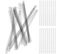 Lurrose 100 Pcs 6.4mm Metal Loose Leaf Binder Rings 34 Teeth, Black Double Wire Notebook Binder Rings for DIY Paperwork and Office Binding Supplies