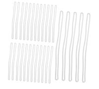 Lurrose 100 Pcs Luggage Tag Worm Loops Straps PVC Reusable Wide Use for Brief Case and Bus Passes Suitable for DIY Project and Railways