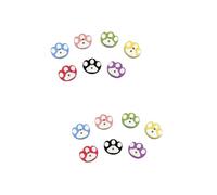 Lurrose 100 Pcs Wooden Pawprint Confetti Buttons for DIY Craft Assorted Buttons Wooden Embellishment Wood 2 Hole Sewing Chirtmas Decor Wood Decor Bamboo Accessories Christmas Child