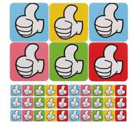 Lurrose 100 Pieces Small Thumb-shaped Inspirational Magnets Set, Multi-color Teaching Aid Stickers for Office, Classroom Motivation Decals and Fridge Labels