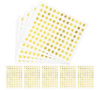 Lurrose 100 Sheets Gold Star Stickers for Reward, Removable Paper Pentagram Stickers for Teacher Appreciation and Encouragement, Decorative Reward Incentives for Art and Classroom Use