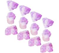 Lurrose 100g Natural Amethyst Crystal Chips Rough Mineral Stones 1.5-3cm Decorative Crushed Stones for Vase Fillers Home Décor and Aromatherapy Diffuser