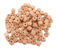 Lurrose 100pcs 12mm Unfinished Beech Wood Cube Beads Natural Square Spacer Beads for Jewelry Making DIY Crafts Home Decoration
