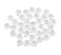 Lurrose 100pcs Acrylic White Letter B Beads Flat Round ABC Charm Lightweight Stylish Jewelry Crafting Beads Silver Alphabet for DIY Jewelry Making