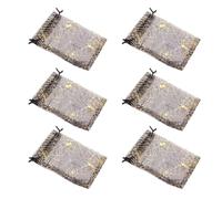 Lurrose 100pcs Black Organza Drawstring Gift Bags for Halloween Party, Sturdy and Convenient to Carry Candy and Jewelry Storage with Festive Halloween Pattern Design