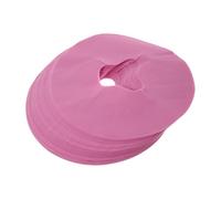 Lurrose 100pcs Disposable Headrest Pads Massage Hole Towels Non-Woven Fabric Pink Hole Design for Home and Beauty Salons Smooth Breathing Ergonomic Design