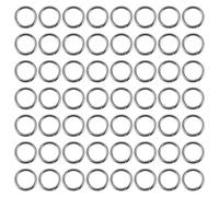 Lurrose 100pcs Double Turn Ring O Connection Fishing Accessory | Silver Finish, Lightweight Compact Storage, for Freshwater Spin Fishing, Hooks and Metal Jigs