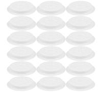 Lurrose 100pcs Eyelash Extension Glue Holder Tray, False Lash Holder Pallet, White Pvc Flower-shaped Palette for Lash Artists, Salon Use, Mobile Eyelash Extension Services