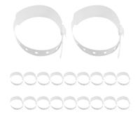 Lurrose 100pcs Hospital Wristband Labels, Write-On Patient ID Band, White