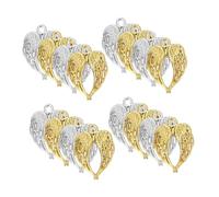 Lurrose 100pcs Jewelry Making Pendants Mini Charms for Jewelry Making Single Metal Wing Pendant Metal Charms Wings for DIY Crafts