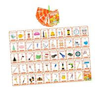 Lurrose 100pcs Learning Flash Cards Interactive Montessori Education for Boys and Sturdy Cognitive Development Cards with Bright Images for Speech Therapy and Reading Skills